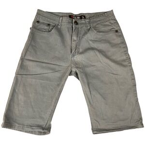 Vertical Sport Denim Co Mens Gray Stretch Cotton Casual Denim Shorts Size 34